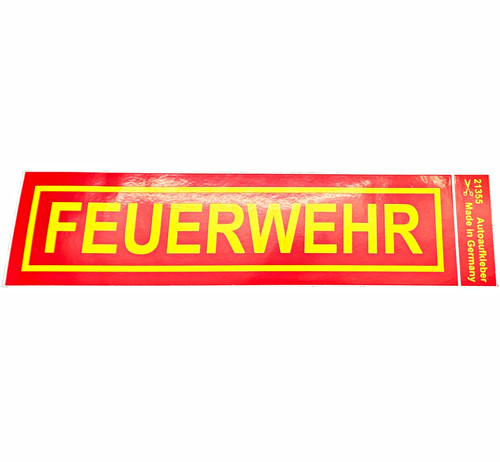 Feuerwehr aufkleber rot gelb - aufkleber, rot/gelb