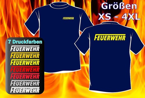 Feuerwehr shirt beidseitg - t-shirt,
