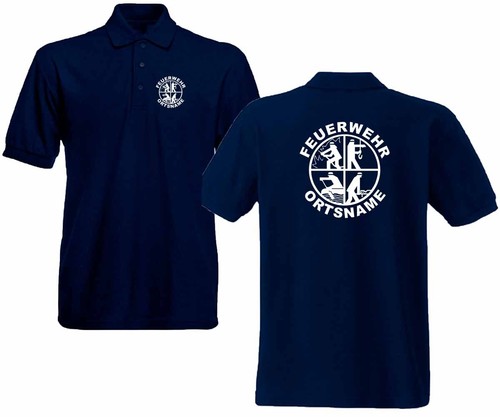 Feuerwehr poloshirt marineblau - feuerwehr,