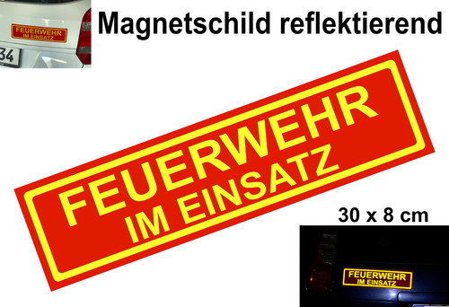 Magnetschild feuerwehr im - magnetschild,